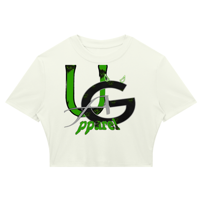 "Green UG Apparel" Women's Slim Ribbed Crop T-Shirt