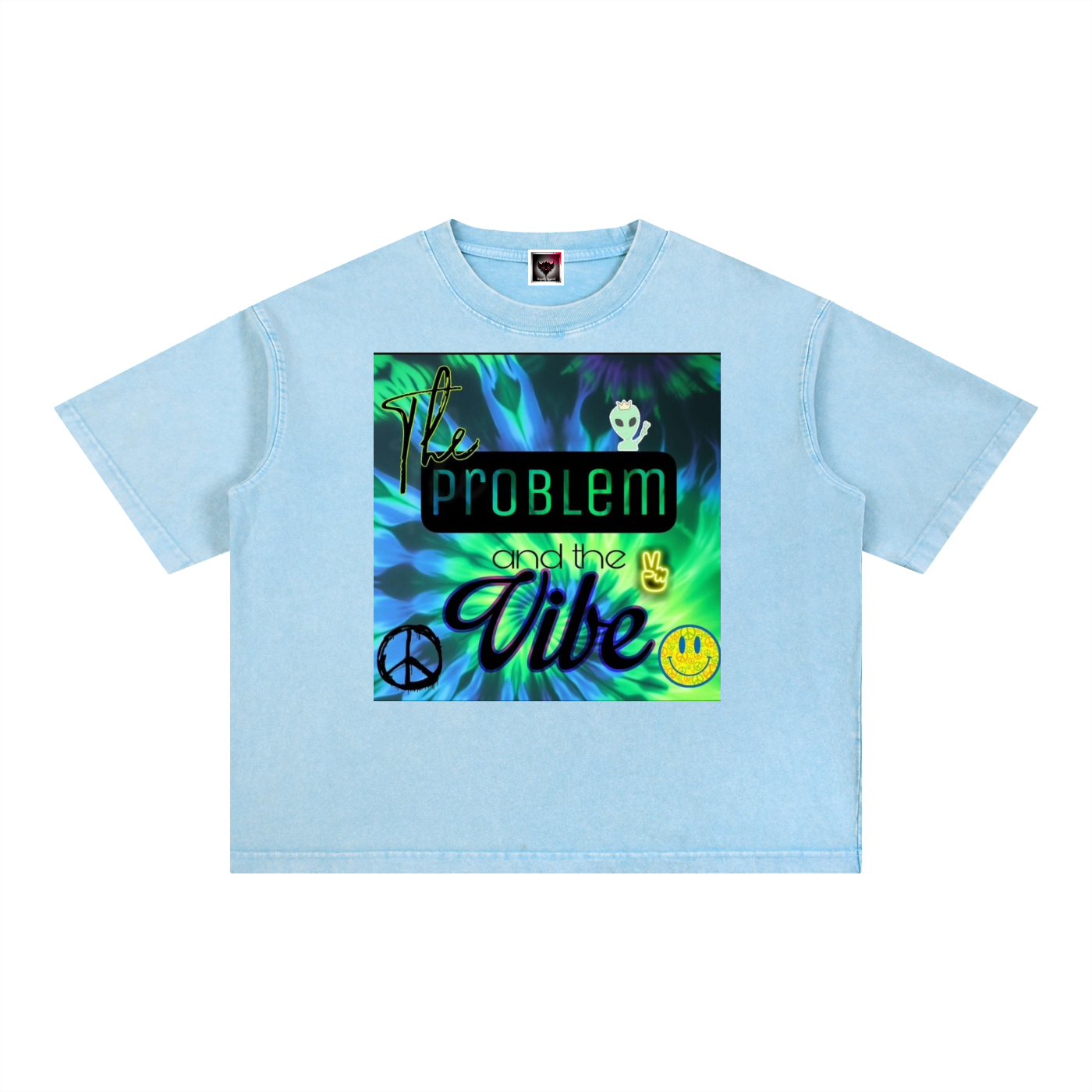 "The Problem and the Vibe" Mineral Wash Boxy Cotton T-Shirt