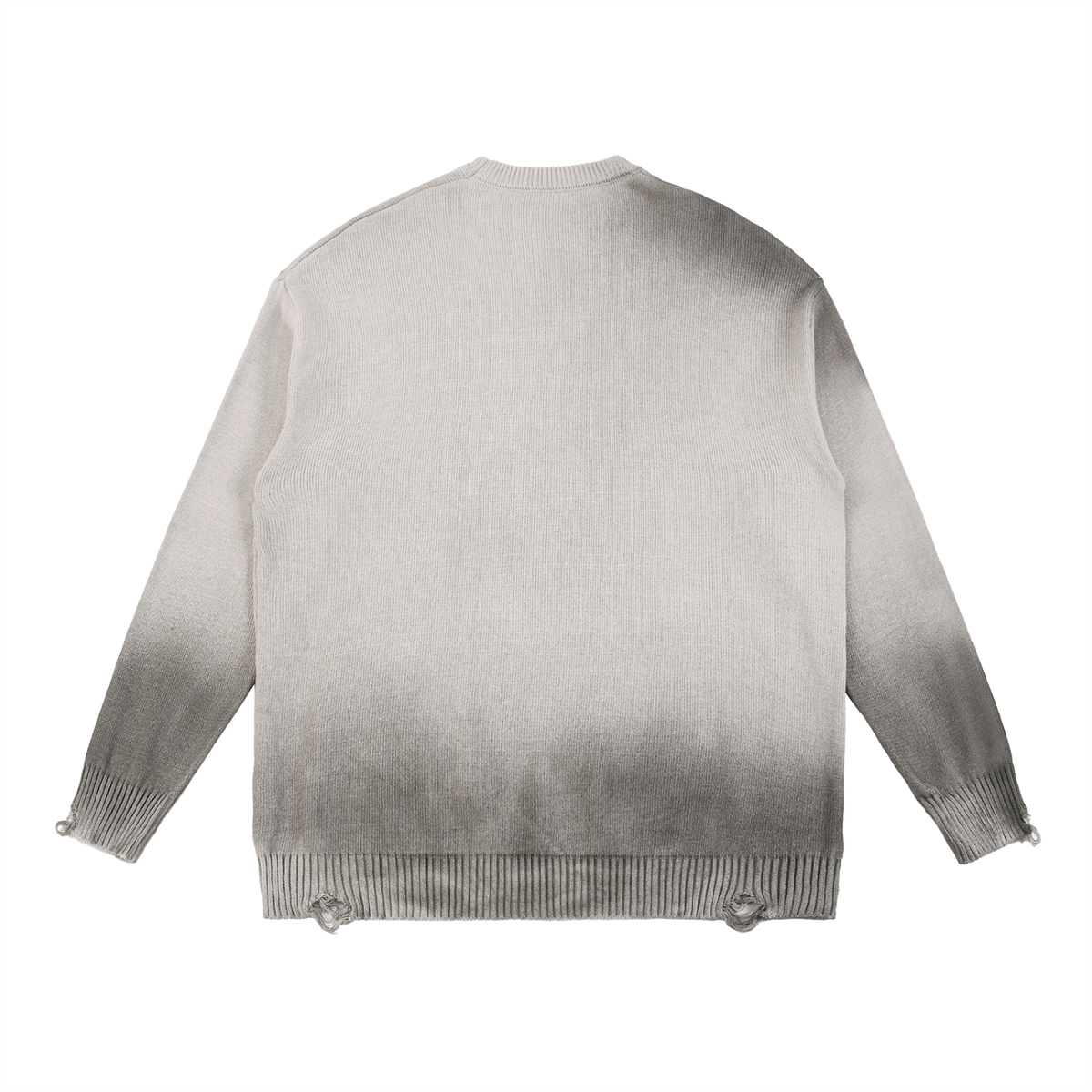 UG Apparel Grey Spiral Checkerboard Sun Fade Distressed Ripped Crewneck sweater