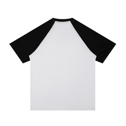 Ungodly Apparel Contrast Raglan Sleeve Mesh T-Shirt