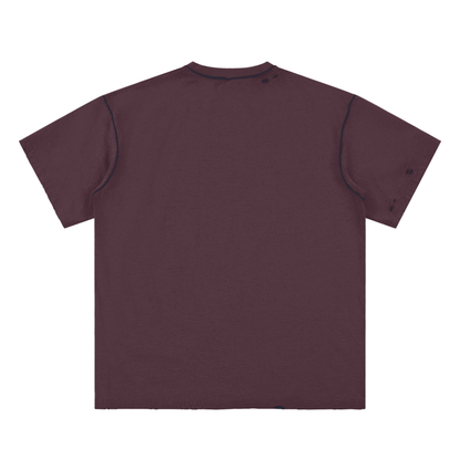 "Untamed" Hand-frayed Reversible T-shirt