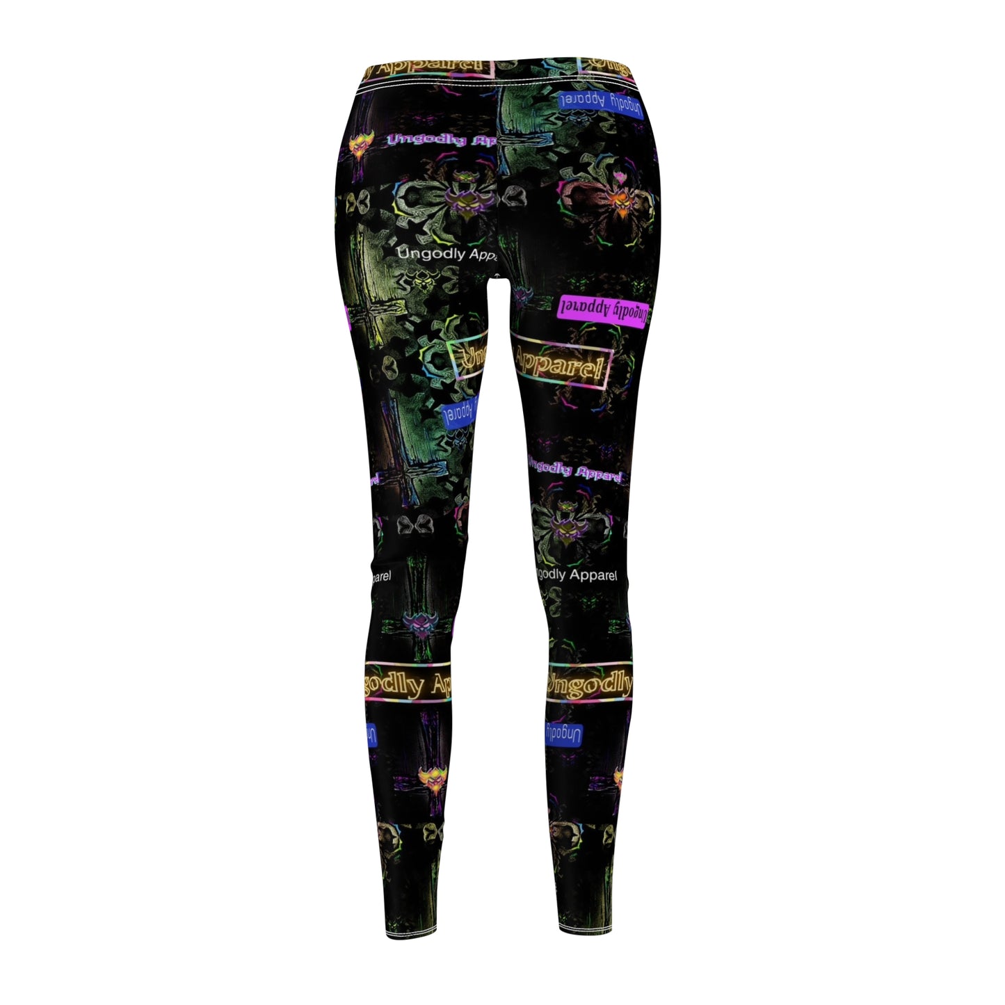 Vibrant Graphic Print Women's Leggings - Casual AOP Activewear