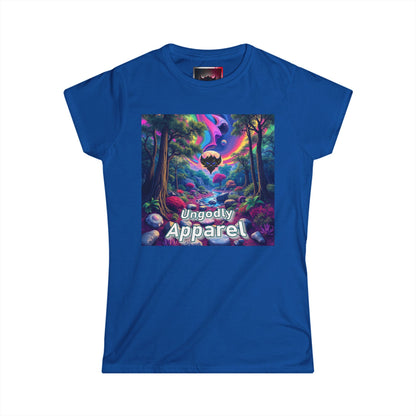 Women's Softstyle Tee - Ungodly Apparel Rainbow Forest Design