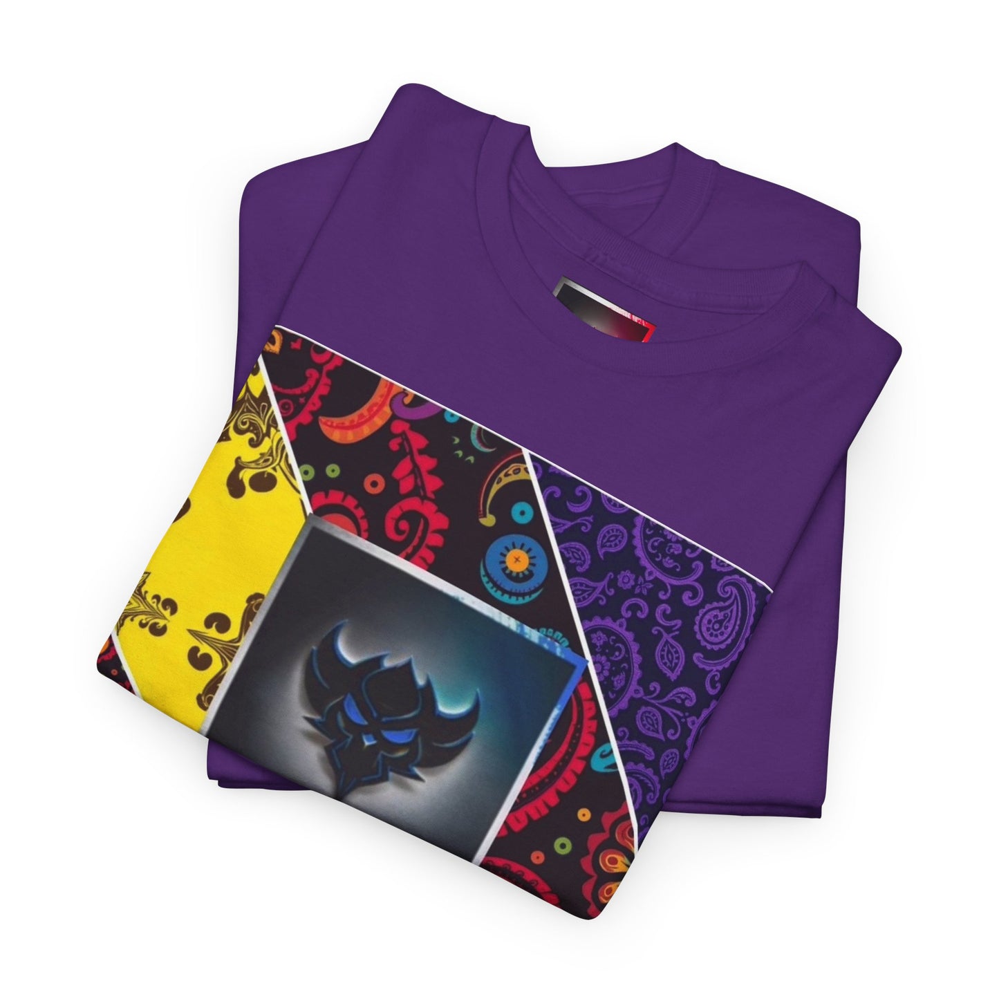 Patchwork Bandana Tee – Psychedelic Bandana Patchwork T-Shirt with Ungodly Apparel Logo