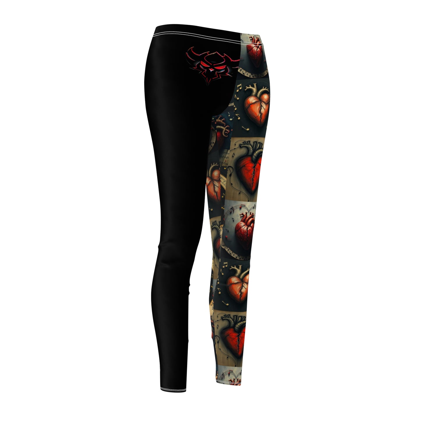 "Our Song" Edgy Heart Print Women's Casual Leggings - Stylish and Comfortable Activewear