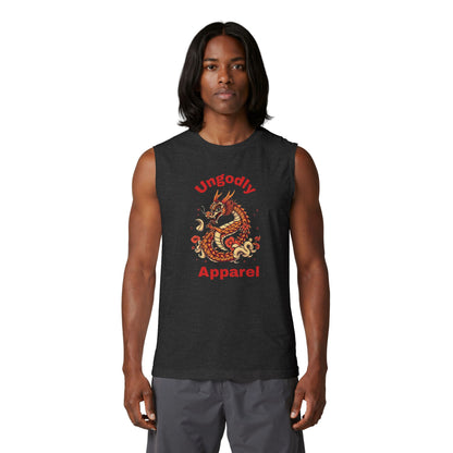 Dragon Muscle Tank — 'Ungodly Apparel' Vintage Oriental Dragon Graphic