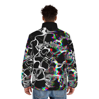 Men's Ungodly Skull Glitch Puffer Jacket