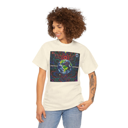 Unisex Heavy Cotton Tee - Vibrant "Ungodly Earth" Design for Nature Lovers