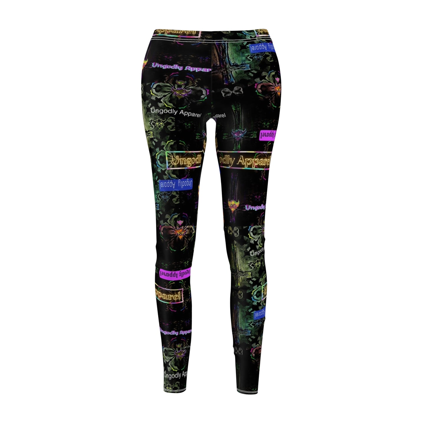Vibrant Graphic Print Women's Leggings - Casual AOP Activewear