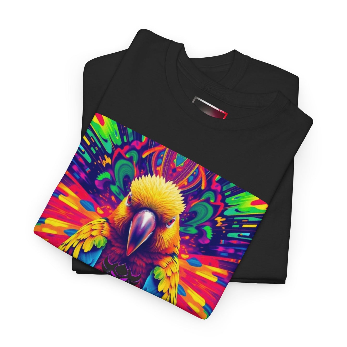 "Perico" Colorful Parrot Unisex Heavy Cotton Tee - Vibrant Tropical Shirt