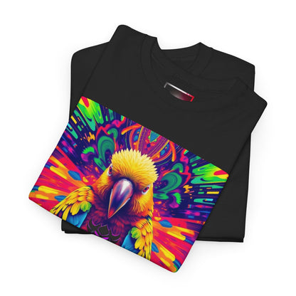 "Perico" Colorful Parrot Unisex Heavy Cotton Tee - Vibrant Tropical Shirt