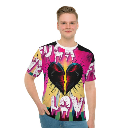Emotional Graphic T-Shirt - "F*** Love" Design for Bold Expressions