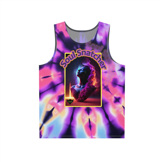 "Soul Snatcher" Men's Tank Top - Vibrant Tie-Dye Sleeveless Tee, Summer Wear, Festival Outfit, Gift for Him, Casual Comfort