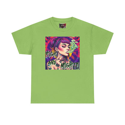 Chic Unisex Heavy Cotton Tee - 'High and Mighty' Graphic Shirt for Trendsetters