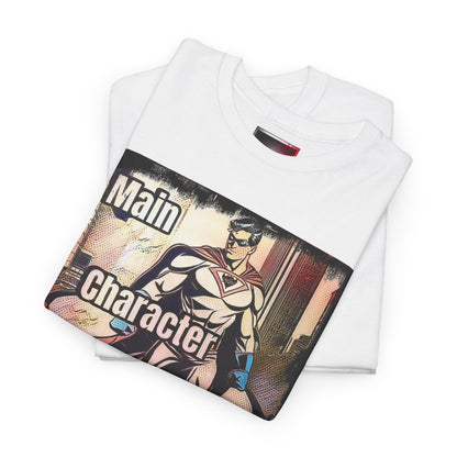 Main Character Energy T-Shirt — Retro Superhero Graphic Tee