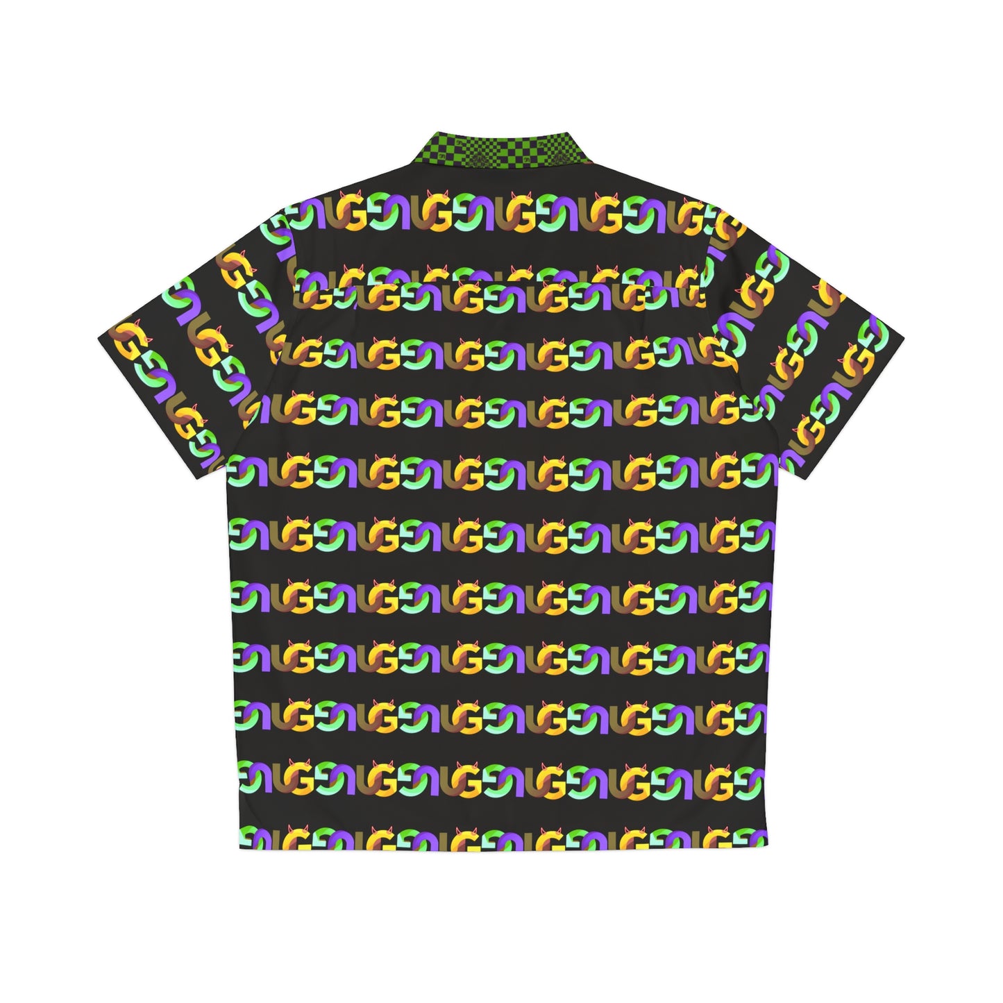 Retro Rainbow UG Pattern Chain Print Hawaiian Shirt