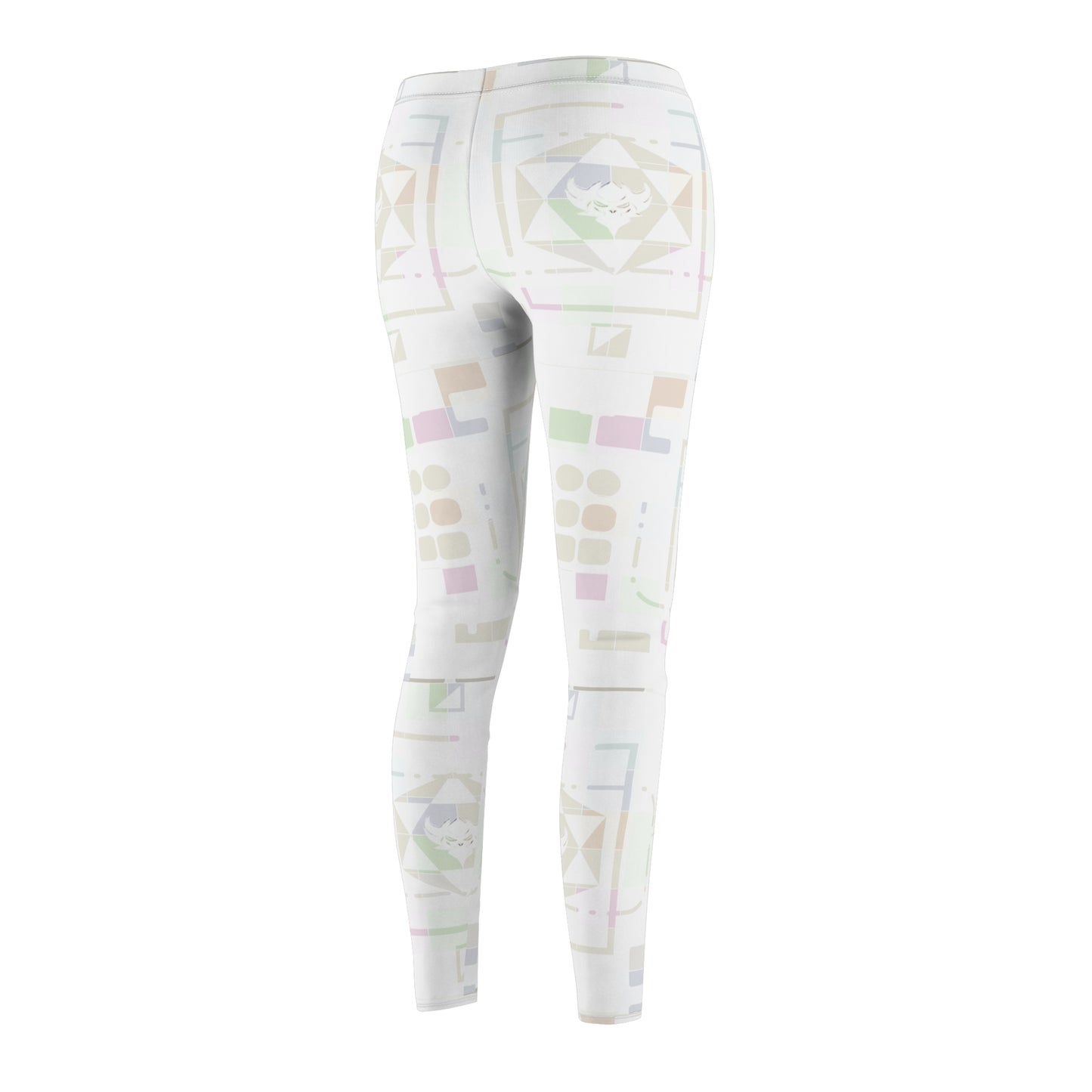 Ungodly Pastel Geometric Print Leggings — Women's Casual Leggings