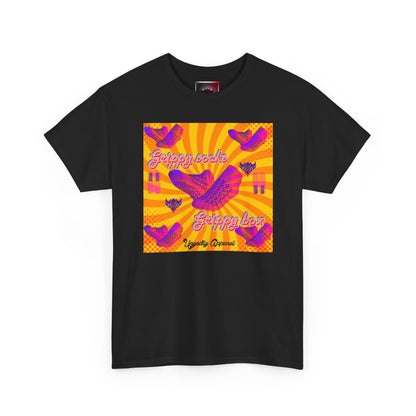 Graphic Tee — "Grippy Socks Grippy Box" Retro Heart Pop Art T-Shirt
