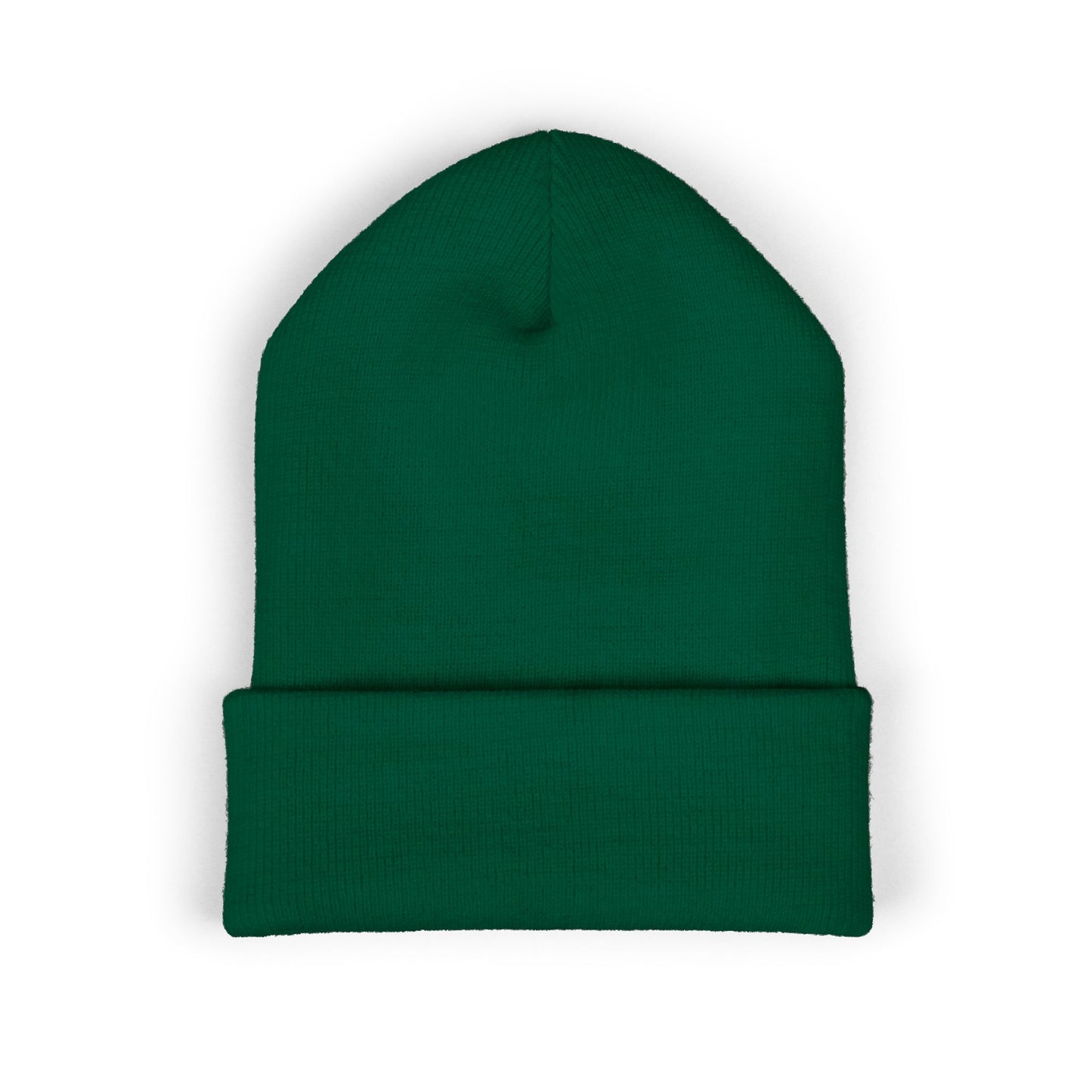 Gold Ungodly Pattern Embroidered Colorblock Abstract Cuffed Beanie