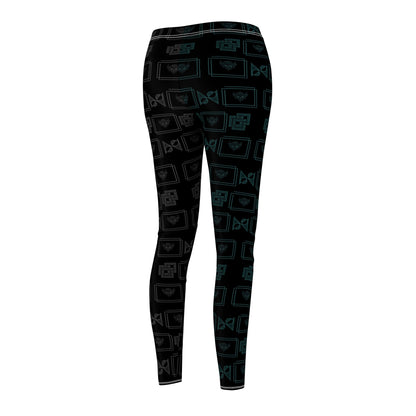 Black Ungodly Tech Pattern Leggings