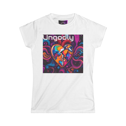 Ungodly Heart Women's Tee — Colorful Broken Heart Graphic Shirt