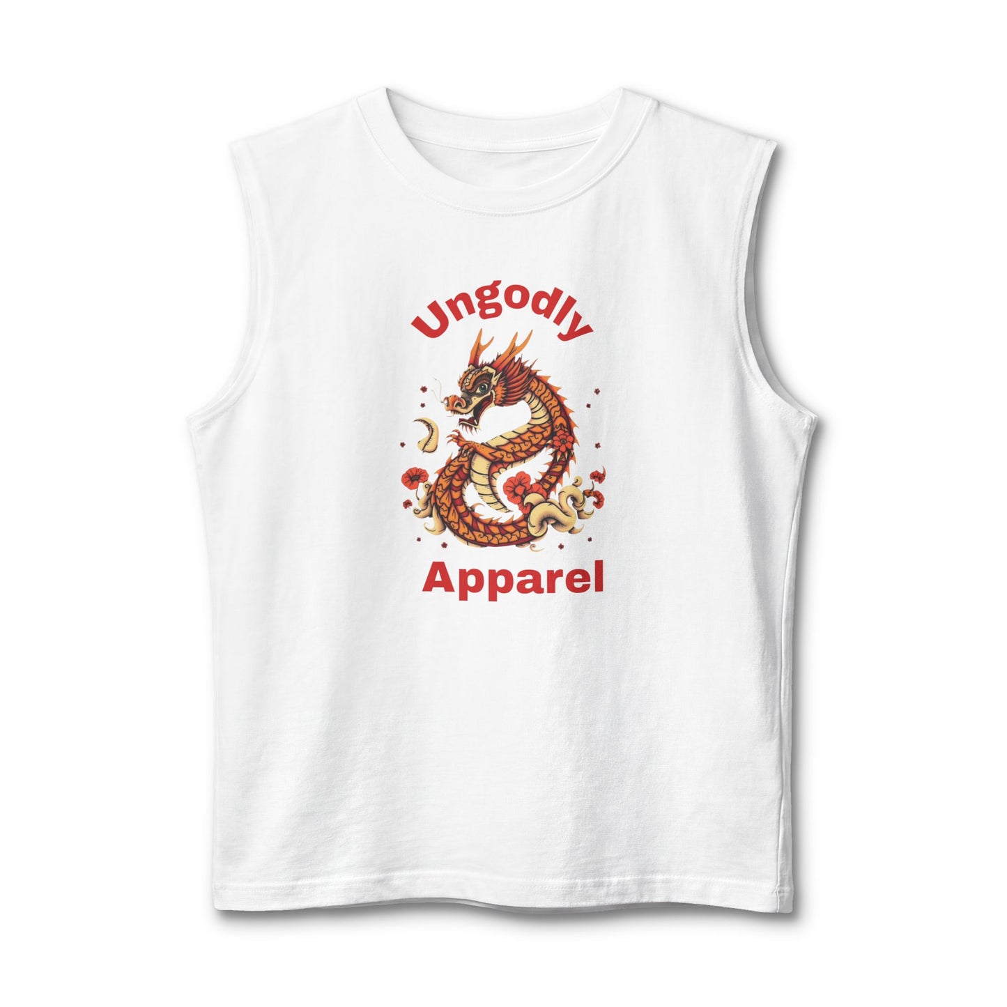 Dragon Muscle Tank — 'Ungodly Apparel' Vintage Oriental Dragon Graphic