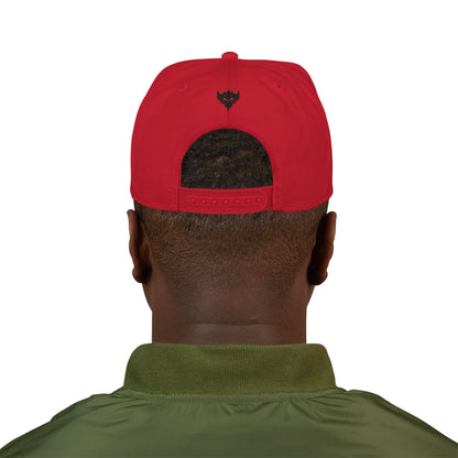 Embroidered Snapback Hat — Retro Sparkle Script