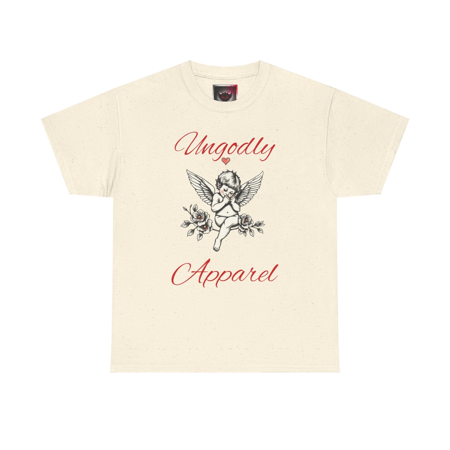Angel Cherub Graphic Tee — "Ungodly Apparel" Vintage Rose Streetwear