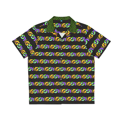 Retro Rainbow UG Pattern Chain Print Hawaiian Shirt