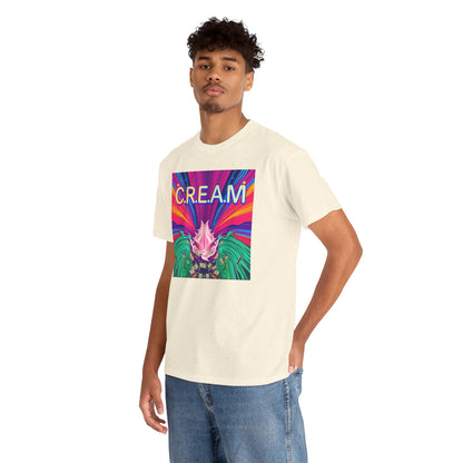 C.R.E.A.M. Unisex Heavy Cotton Tee, Colorful Graphic Shirt, Casual Wear, Music Festival Tee, Gift for Art Lovers