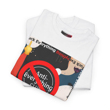 "Anti-Everything Club" Unisex Heavy Cotton Tee - Bold Statement Shirt for Casual Wear