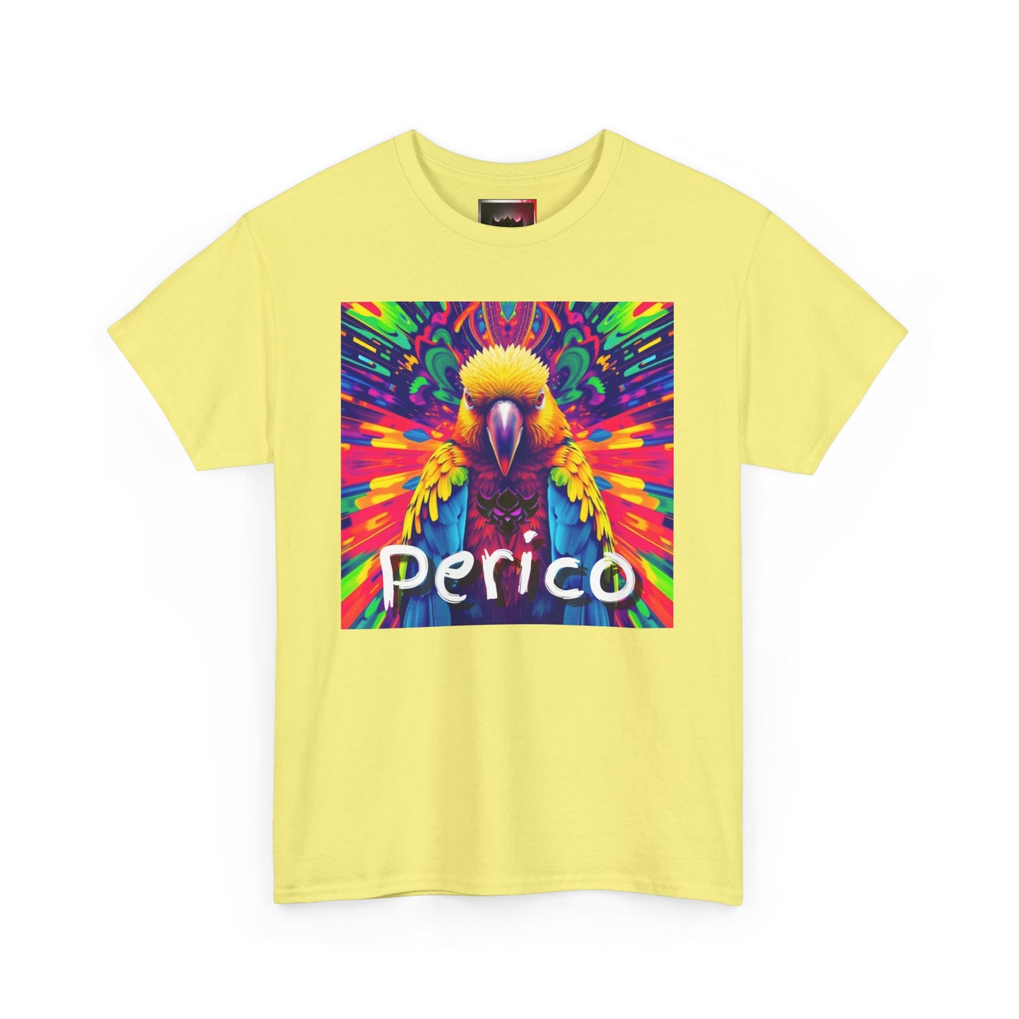 "Perico" Colorful Parrot Unisex Heavy Cotton Tee - Vibrant Tropical Shirt