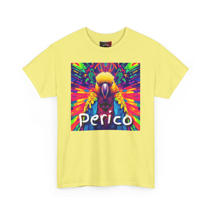 "Perico" Colorful Parrot Unisex Heavy Cotton Tee - Vibrant Tropical Shirt