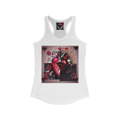 Gothic Heart Racerback Tank for Women - Perfect for Festivals and Casual Wear