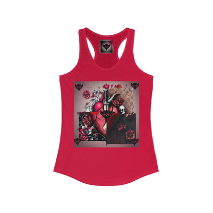 Gothic Heart Racerback Tank for Women - Perfect for Festivals and Casual Wear