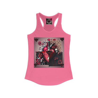 Gothic Heart Racerback Tank for Women - Perfect for Festivals and Casual Wear