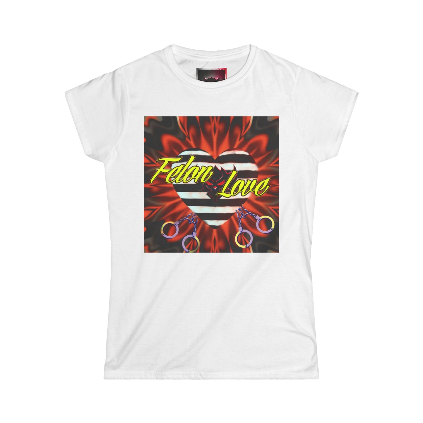 Felon Love Graphic Tee for Women - Edgy Softstyle Shirt
