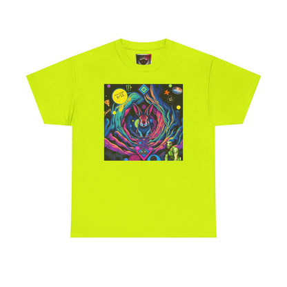 Psychedelic Cosmic Rabbit Hole T-Shirt — Vibrant Trippy Space Art Tee