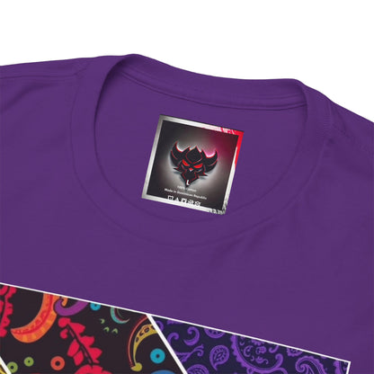 Patchwork Bandana Tee – Psychedelic Bandana Patchwork T-Shirt with Ungodly Apparel Logo