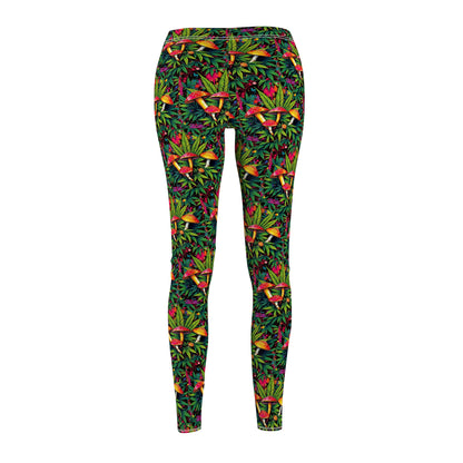 Tropical "Weed and Boomers" Floral Women's Leggings - Casual and Comfortable Athleisure Wear