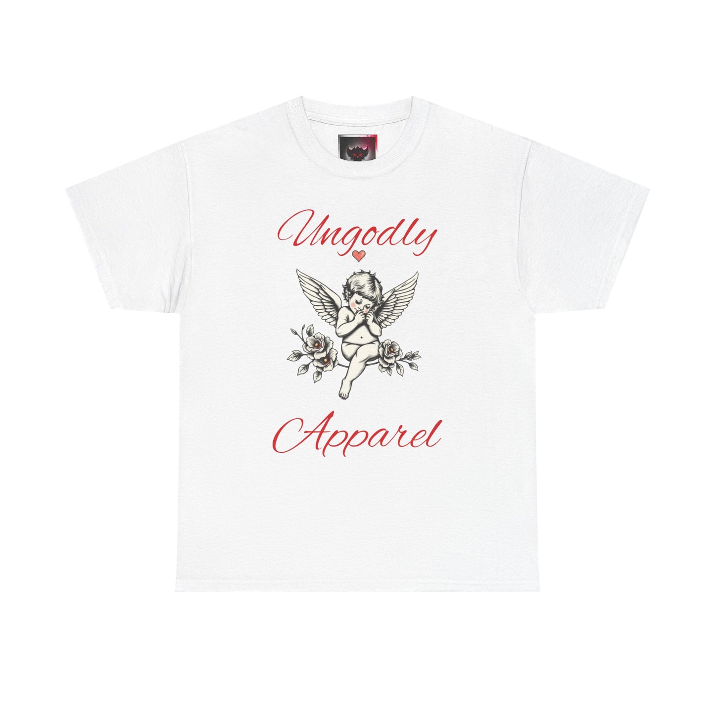Angel Cherub Graphic Tee — "Ungodly Apparel" Vintage Rose Streetwear