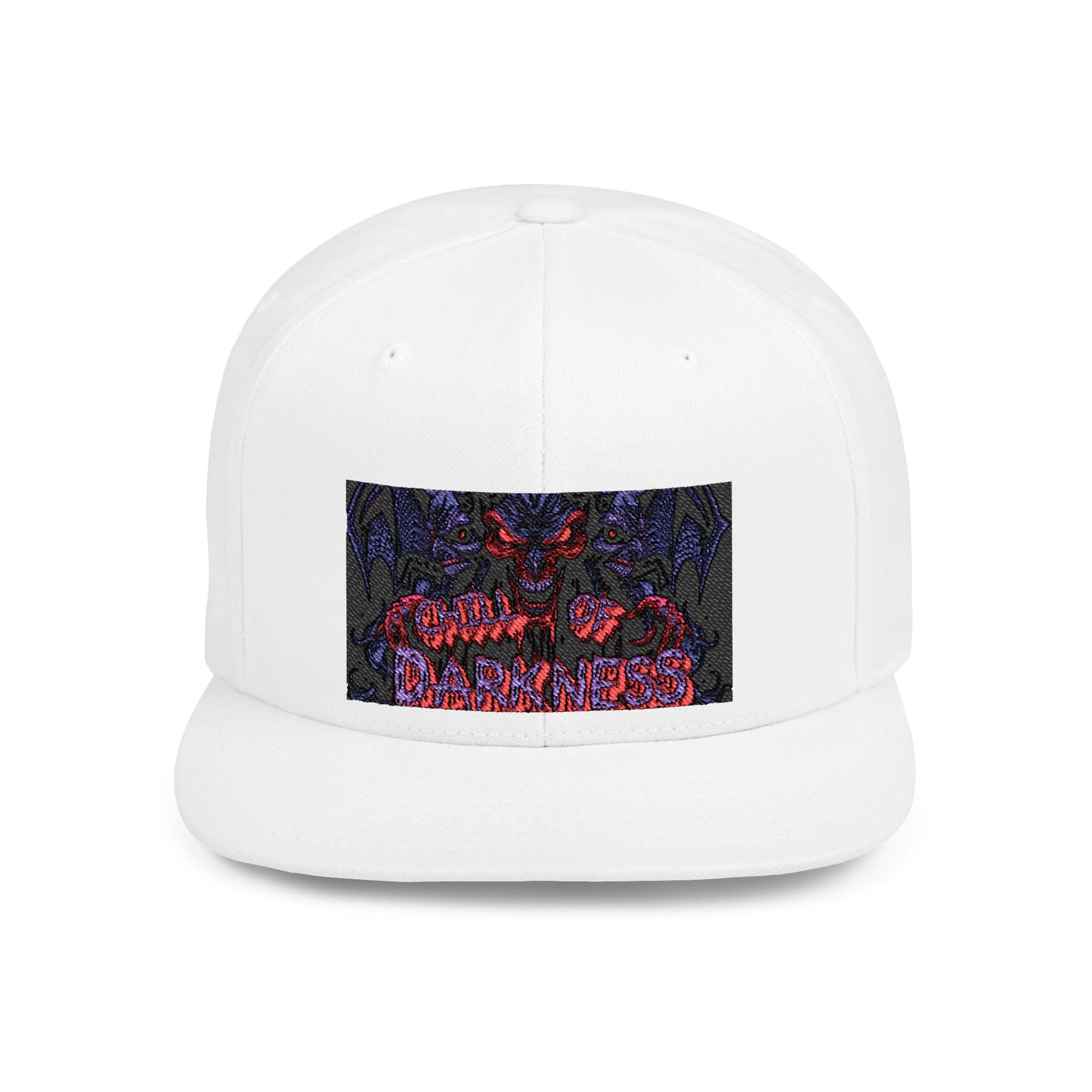 Gothic Flat Bill Snapback Hat - "Chill of Darkness"