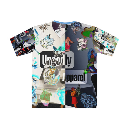 Ungodly Apparel Collage Graphic T‑Shirt — All‑Over Print Men's Loose Tee
