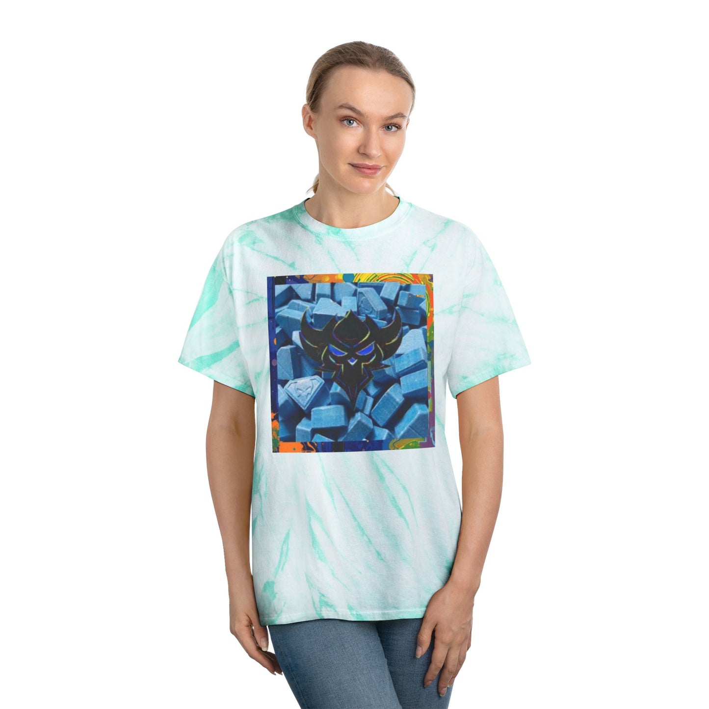 "Ungodly x Apparel" Tie-Dye Cyclone Tee - Vibrant Yellow Shirt for Summer, Casual Wear, Festival Outfit, Unique Gift, Cool Graphic Tee