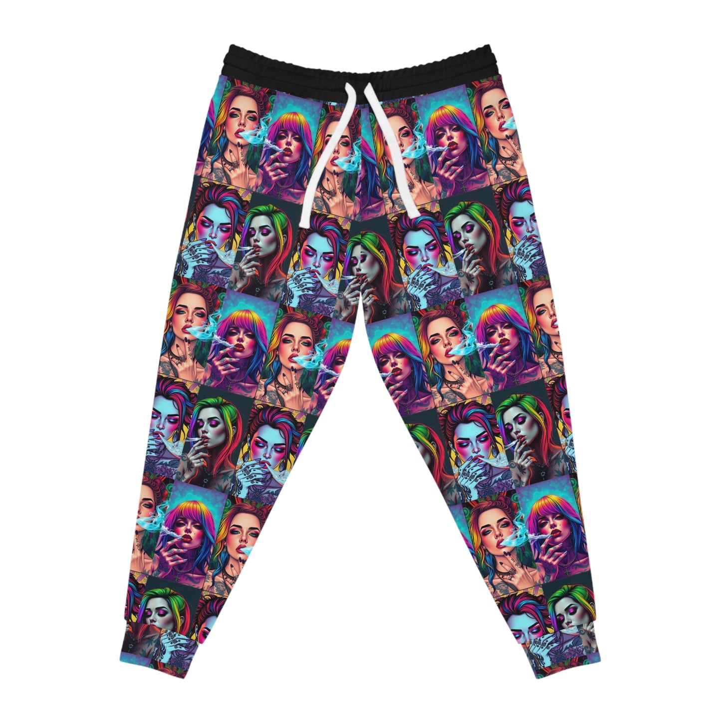 Vibrant Unisex "Ungodly High" Athletic Joggers with Colorful Art Design - Trendy Sportwear for Active Lifestyle