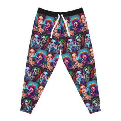 Vibrant Unisex "Ungodly High" Athletic Joggers with Colorful Art Design - Trendy Sportwear for Active Lifestyle