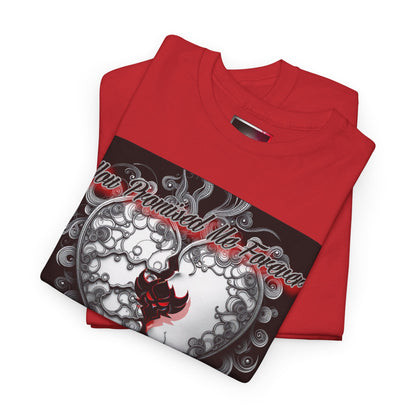 Unisex Heavy Cotton Tee - " You Promised the Forever But Lost in a Moment" Graphic Tee - Perfect for Casual Wear and Gift Giving