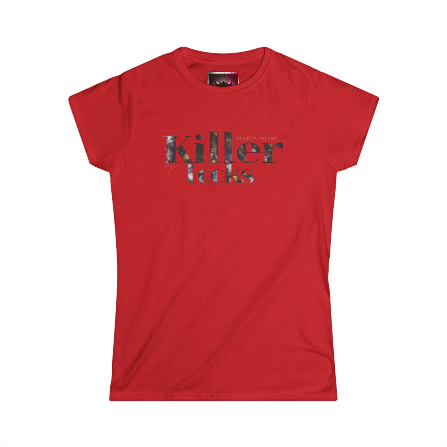 "Killer Looks Deadly Intent" Women's Softstyle Tee | Chic Everyday Top, Casual Wear, Gift for Her, Trendy Fashion Tee, Stylish Graphic Shirt