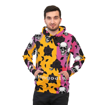 Skull and Black Roses Unisex Hoodie