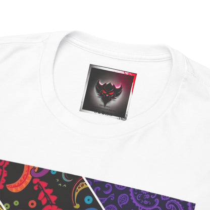 Patchwork Bandana Tee – Psychedelic Bandana Patchwork T-Shirt with Ungodly Apparel Logo